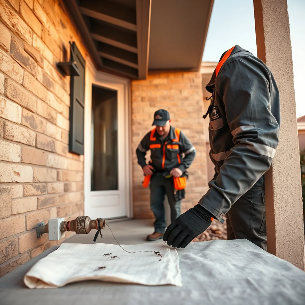 Ant & Spider Control service in progress at an El Paso, Texas property