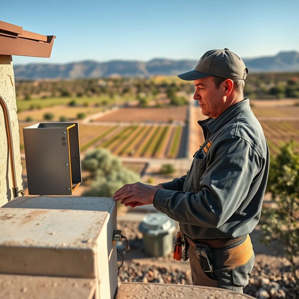 Pest control technician serving a Fabens, Texas property