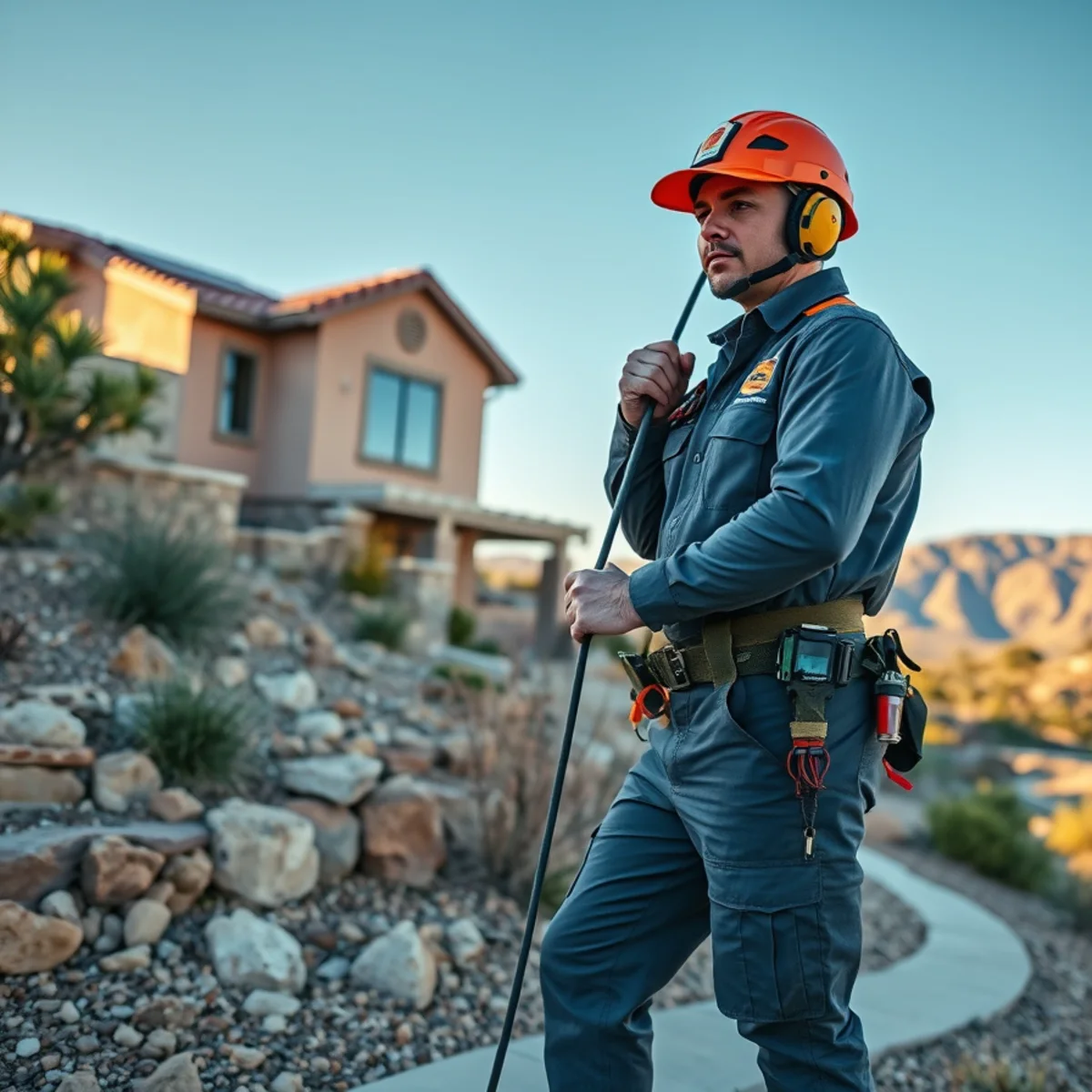 Pest control technician at a Westside El Paso home