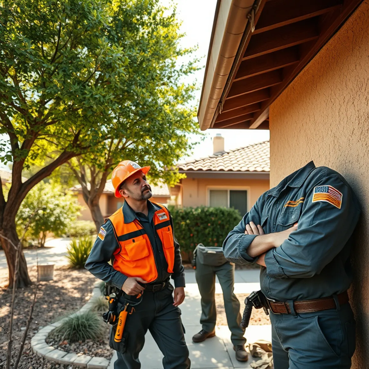 Pest control service at a home in Ysleta, El Paso